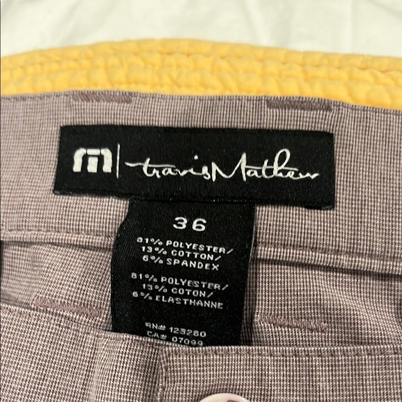 Travis Mathew Mauve Golf Flat Front Shorts - Picture 2 of 3